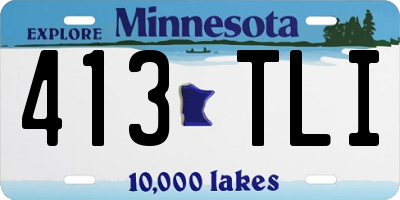 MN license plate 413TLI