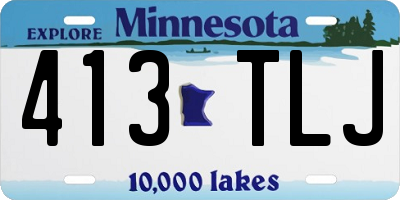 MN license plate 413TLJ