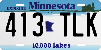 MN license plate 413TLK