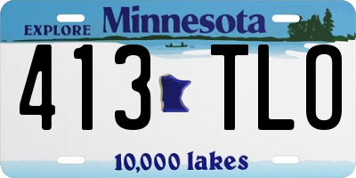 MN license plate 413TLO