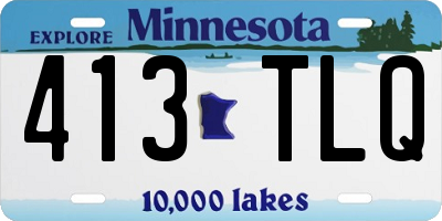 MN license plate 413TLQ