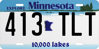 MN license plate 413TLT