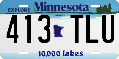 MN license plate 413TLU