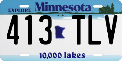 MN license plate 413TLV