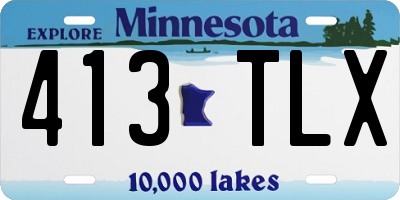 MN license plate 413TLX