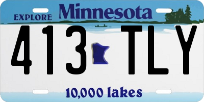 MN license plate 413TLY