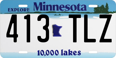 MN license plate 413TLZ