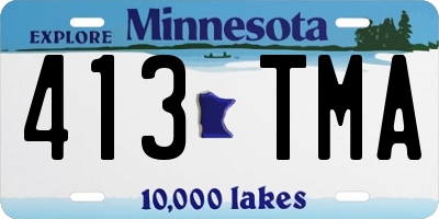 MN license plate 413TMA