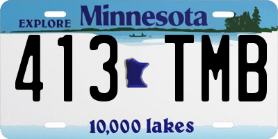 MN license plate 413TMB
