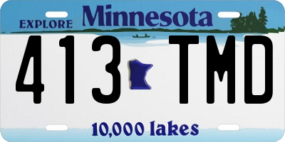 MN license plate 413TMD