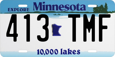 MN license plate 413TMF
