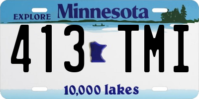 MN license plate 413TMI
