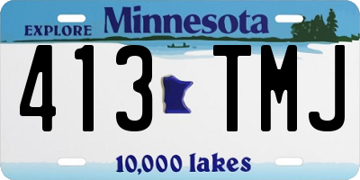 MN license plate 413TMJ