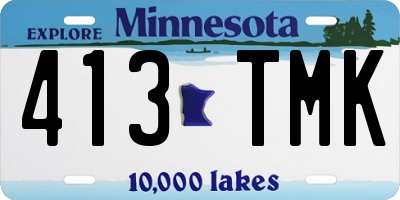 MN license plate 413TMK
