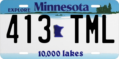 MN license plate 413TML