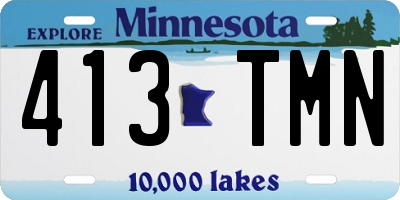 MN license plate 413TMN