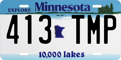 MN license plate 413TMP
