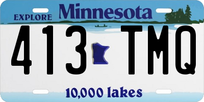 MN license plate 413TMQ
