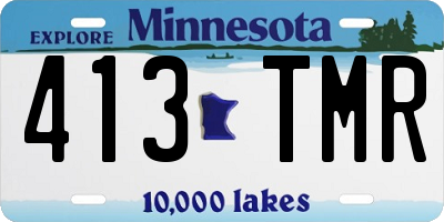 MN license plate 413TMR