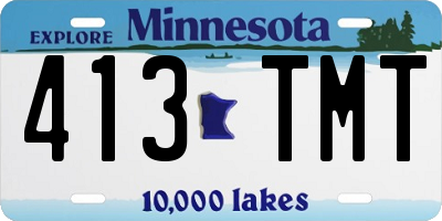 MN license plate 413TMT