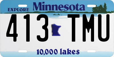 MN license plate 413TMU