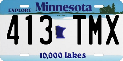 MN license plate 413TMX