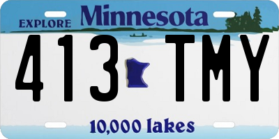 MN license plate 413TMY