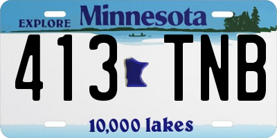 MN license plate 413TNB