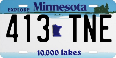 MN license plate 413TNE
