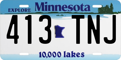 MN license plate 413TNJ