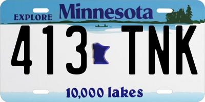 MN license plate 413TNK