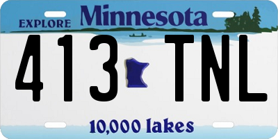 MN license plate 413TNL