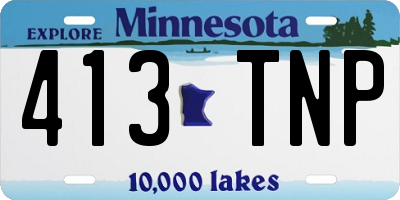 MN license plate 413TNP