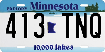 MN license plate 413TNQ