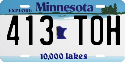 MN license plate 413TOH