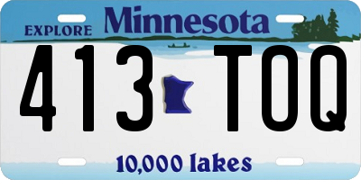 MN license plate 413TOQ