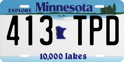 MN license plate 413TPD