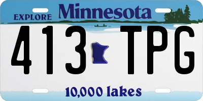 MN license plate 413TPG