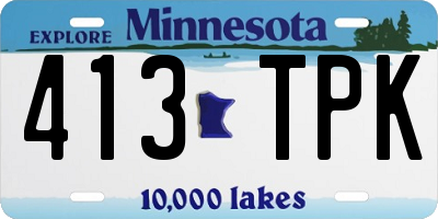 MN license plate 413TPK