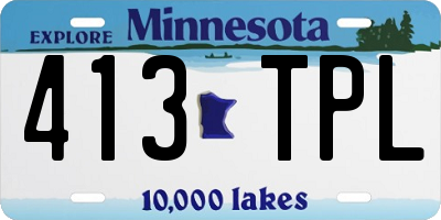 MN license plate 413TPL