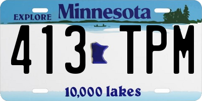 MN license plate 413TPM
