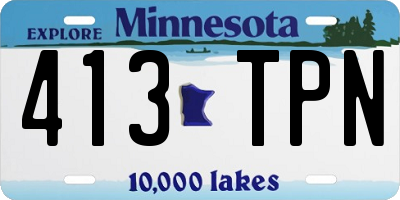 MN license plate 413TPN