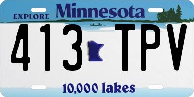 MN license plate 413TPV