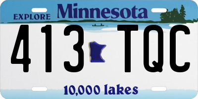 MN license plate 413TQC