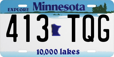 MN license plate 413TQG