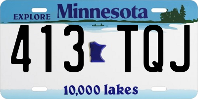 MN license plate 413TQJ