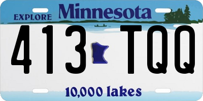 MN license plate 413TQQ