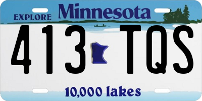 MN license plate 413TQS
