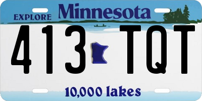 MN license plate 413TQT