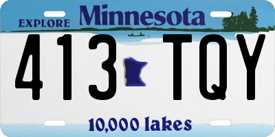 MN license plate 413TQY